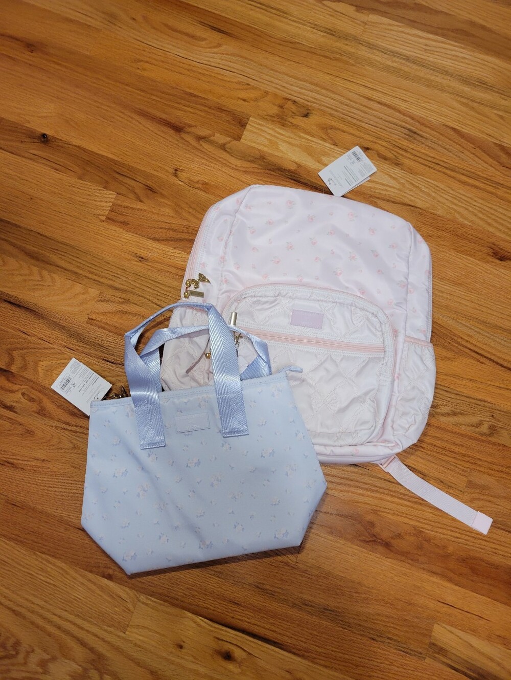 NWT LoveShackFancy x Yoobi Ditsy Mix & Match Floral Backpack Lunch Tote Set HTF